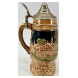 Musical Humark Japan Hand-Painted Beer Stein Pair with Lids