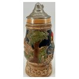 Musical Humark Japan Hand-Painted Beer Stein Pair with Lids