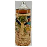 Musical Humark Japan Hand-Painted Beer Stein Pair with Lids
