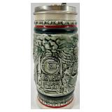 Avon Ceramic Tankards with Lids - Airplane & Train Motifs
