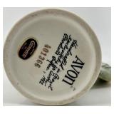 Avon Ceramic Tankards with Lids - Airplane & Train Motifs