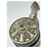 Avon Ceramic Tankards with Lids - Airplane & Train Motifs