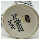 Avon Ceramic Tankards with Lids - Airplane & Train Motifs