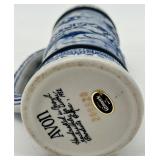 Avon Ceramic Tankards with Lids - Airplane & Train Motifs
