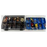 Fly Fishing Lure Assortment in Two Tackle Boxes - Fly Patterns & Streamers