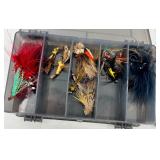 Fly Fishing Lure Assortment in Two Tackle Boxes - Fly Patterns & Streamers