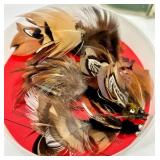 Assorted Fly Fishing Flies & Ties in Storage Boxes