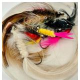 Assorted Fly Fishing Flies & Ties in Storage Boxes