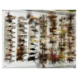 Assorted Fly Fishing Flies & Ties in Storage Boxes