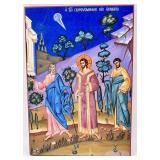 Religious Icon Plaques - Road to Emmaus & Samaritan Woman (Lot of 2)