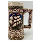 Three Stoneware Beer Steins with Maritime Scenes - Mariner