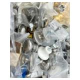 Assorted Cabinet Knobs & Hardware - Ceramic & Metal Knobs with Screws