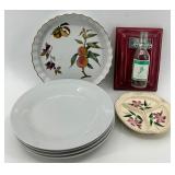 Royal Worcester Evansham Tart Dish - Ugagco Divided Dish - Barefoot Moscato Bottle Wall Hanging