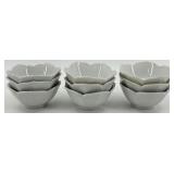 Cordon Bleu BIA International Teapot & 10 Lotus Petal-Edge Bowls - Microwave & Oven Proof