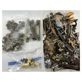 Assorted Vintage Hardware & Fasteners - Hinges, Knobs, Brackets & Screws