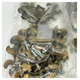 Assorted Vintage Hardware & Fasteners - Hinges, Knobs, Brackets & Screws