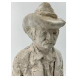 Cement Man Figurine with Grace Devotional Sign - Mixed