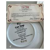 Cat Nap Porcelain Collector Plate & Cat figurines