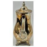 Vintage Silver Plate Coffee Pot with Lid and Goblets