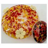 Vintage Wild Flowers Field Guide, Glass Hummingbird Feeders (2) & Crystal Hummingbird Ornament
