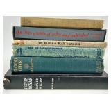 Brass Display Stand with Hanging Crystal Bead Votive Holders & Vintage Books