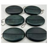 Rubber Coin Purses with Ball Chain Attachments