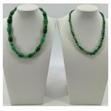 Jade Bead Necklaces (Lot of 2)