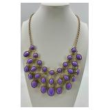 Two-Sided Reversible Necklace - Purple & Blue