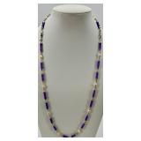 Amethyst & Freshwater Pearl Bead Necklaces