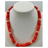 Assorted Chip Bead Necklaces - Turquoise Chip, Blue Chip & Coral Pearl Accents