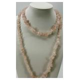 Gemstone Bead Necklaces - Rose Quartz Chips & Tiger
