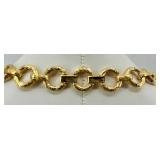 Lion Head Link Necklace with Ring Bail