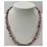 Amethyst Chip Bead Necklace & Purple Amethyst Strand Necklace