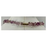 Amethyst Chip Bead Necklace & Purple Amethyst Strand Necklace