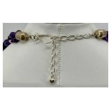 Amethyst Chip Bead Necklace & Purple Amethyst Strand Necklace