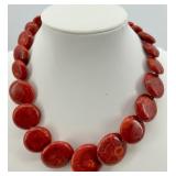 Beaded Necklaces - Red & Burgundy Multi-Strand Pendant Styles