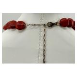 Beaded Necklaces - Red & Burgundy Multi-Strand Pendant Styles