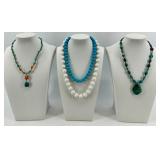 Assorted Turquoise Bead Necklaces