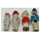 Vintage Hand Painted Santa Figurines