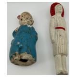 Vintage - Two Hand Painted Figurines - Folk Art