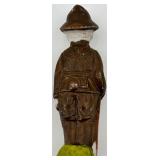 Seven Vintage Made in Japan Ceramic Child Figurines in Hats