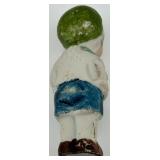 Seven Vintage Made in Japan Ceramic Child Figurines in Hats
