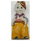 Five Hand-Painted Folk Art Children