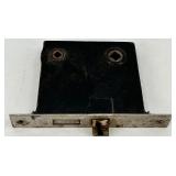 Glass Door Knob & Ornate Backplates with Strike Plate