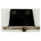 Glass Door Knob & Ornate Backplates with Strike Plate