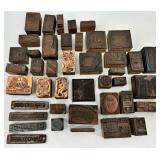 Assorted Vintage Letterpress Tools including Quoins Wedges & Printing Blocks
