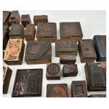 Assorted Vintage Letterpress Tools including Quoins Wedges & Printing Blocks