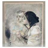 Franz Von Leubach - Portrait of a Mother and Child