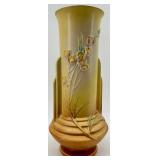 Roseville Vase with Floral Relief - Vintage Art Pottery