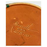 Roseville Brushberry Pottery Bowl with Leaf Motif Handles and Book